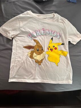 Hybrid & company White Kids Pokémon Tee with Pikachu & Eevee